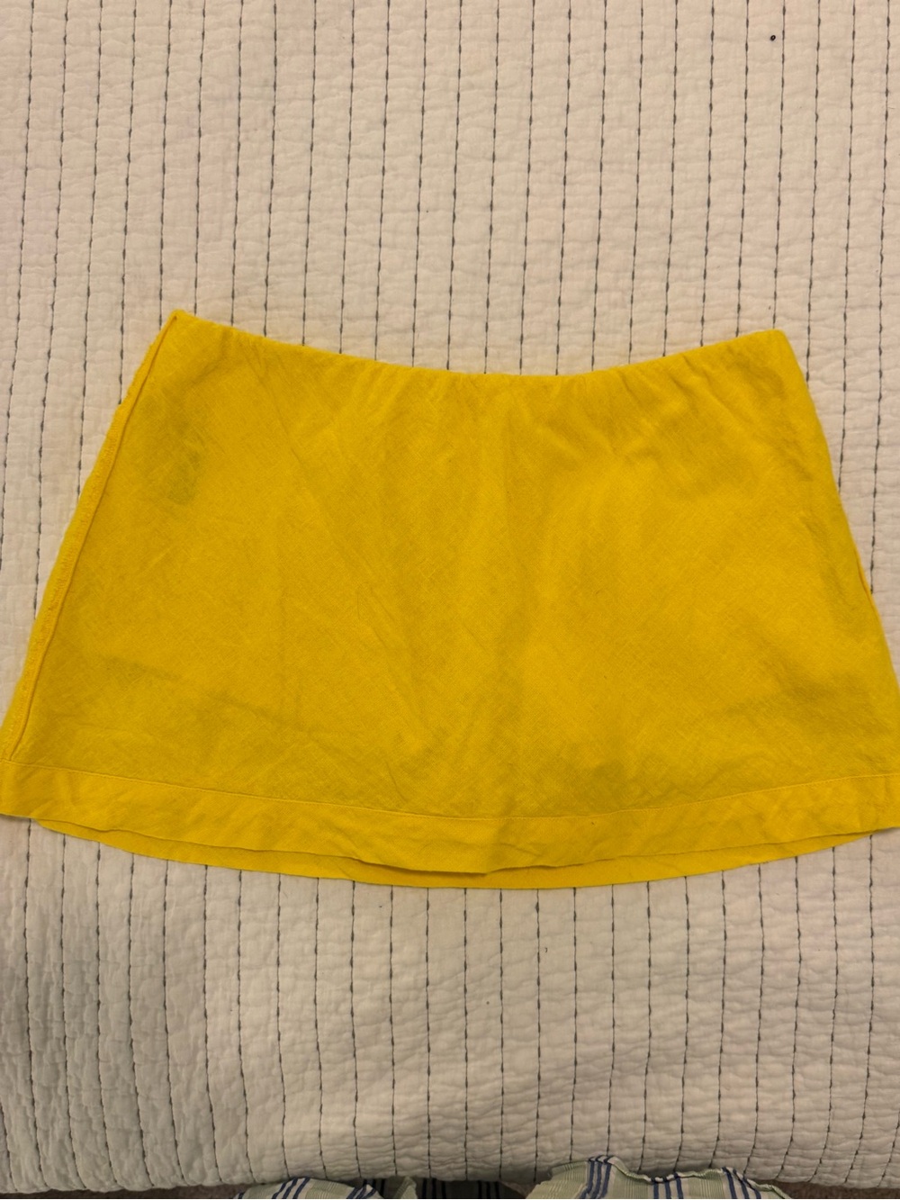 Yellow Linen Skort
